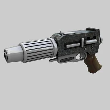 Sci-Fi Futuristic Weapon - 3D Laser Gun 3D Model