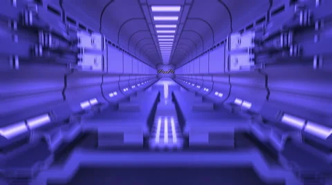 Sci-fi Gate in abstract tunnel 4K Stockbeeldmateriaal 40341749