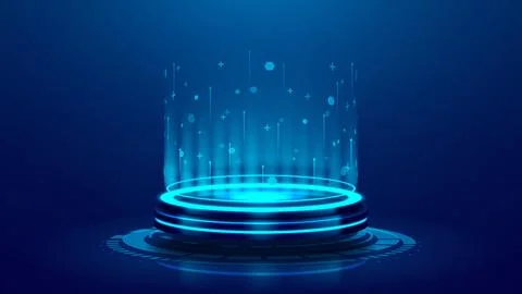 Sci-fi glowing portal concept Stock Illustration