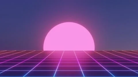 Sci Fi grid background (gradient grid) Stock Illustration