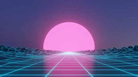 Sci Fi grid background (spiky grid) Stock Illustration