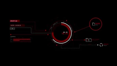 Sci-fi hacker screen background animation Video stock 332064509