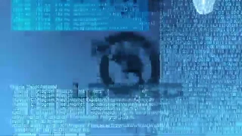 Sci-fi hacker screen background animation Vídeos de archivo 332064603