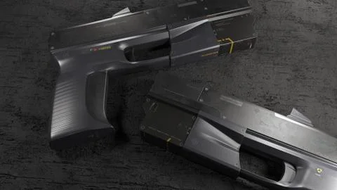 Sci fi Hand Cannon Stock Illustration