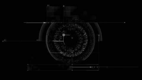 Sci-Fi helmet HUD, GUI,UI. Futuristic display with data, speedometer and Stock Footage 280330502