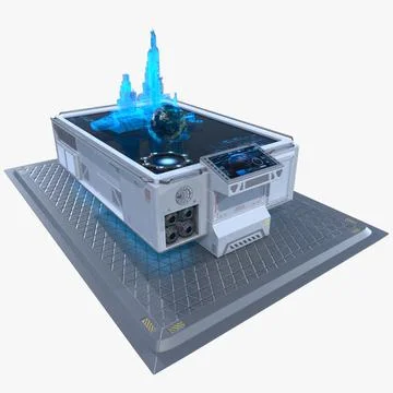 Sci-Fi Hologram Table 3D Model