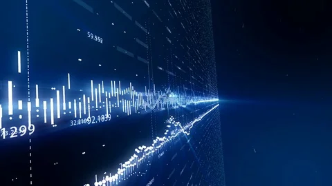 Sci fi holographic audio wave Stock Footage 87314834