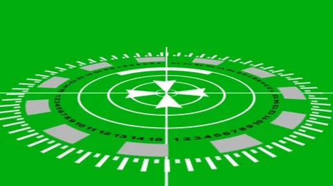 Sci Fi HUD animation green screen Stock Footage 33643828