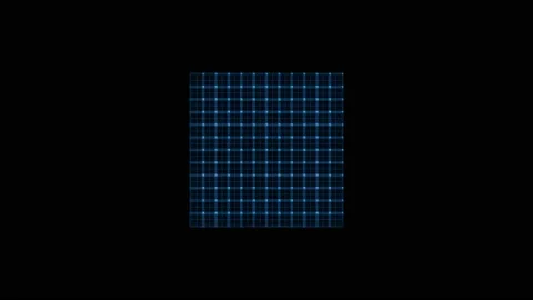 Sci-fi hud blue line and dot element in square shape, futuristic element for Stock-Footage 215658554