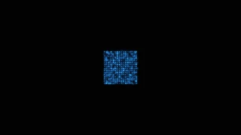 Sci-fi hud blue line and dot element in square shape, futuristic element for Stock-Footage 217558345