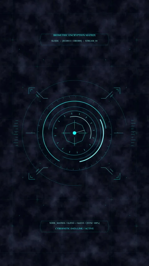 Sci-fi hud circle loop motion graphic with futuristic interface data 스톡 동영상 346635395
