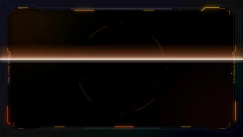 Sci-fi HUD frame with bright horizontal light streak and dark digital grid .. 動画素材 336365190