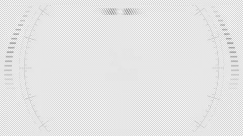 Sci-Fi HUD Frame Loop Animation with Transparent Background for Video Overla Stock Footage 332968022