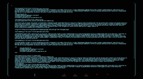 Sci Fi HUD interface text with  brackets. UI design Stock-Footage 65783260