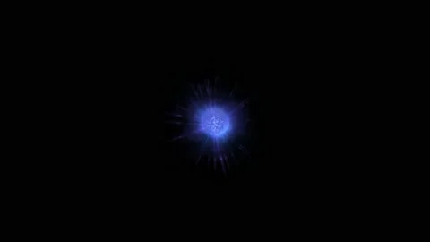 Sci-fi hud magic explosion and burning dots and particles in circle shape Stock-Footage 217404709