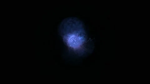 Sci-fi hud magic explosion and burning dots and particles in circle shape Stock-Footage 218024166