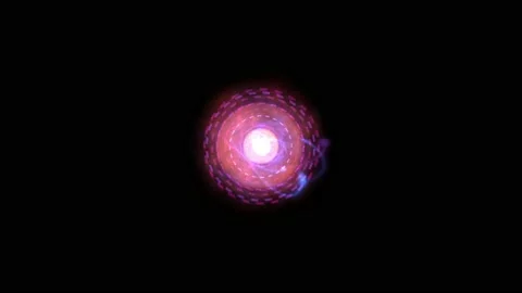 Sci-fi hud magic explosion and burning dots and particles in circle shape Stock-Footage 218265376
