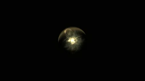 Sci-fi hud magic explosion and burning dots and particles in circle shape Stock Footage 218325408