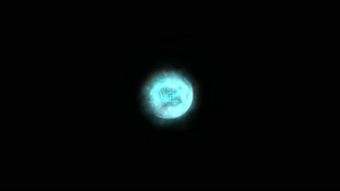 Sci-fi hud magic explosion and burning dots and particles in circle shape Stock Footage 221197705