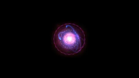 Sci-fi hud magic explosion and burning dots and particles in circle shape Stock Illustration
