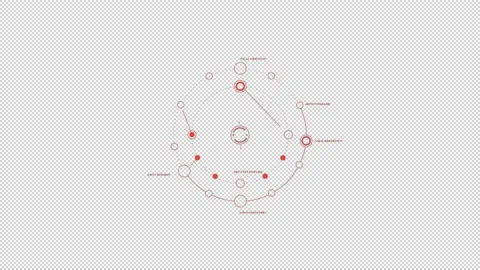 Sci-fi HUD navigation element on alpha channel. Stock Footage 270085454