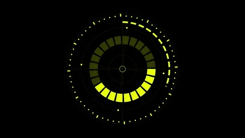 Sci Fi HUD progress bar for futuristic digital user interface and data Stock Footage 345885744