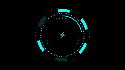 Sci Fi HUD progress bar interface showing futuristic digital data loading and Stock-Footage 345885794