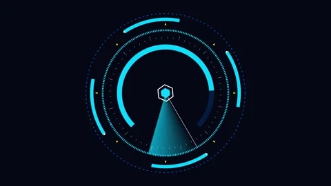 Sci Fi HUD progress bar animation for futuristic digital user interface and Stock Footage 346514738