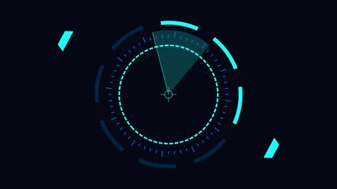 Sci Fi HUD progress Circular animation with rotating elements for tech 動画素材 346514746