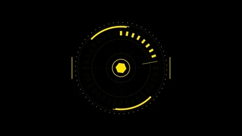 Sci Fi HUD progress interface display featuring digital loading bars and Stock Footage 345888566
