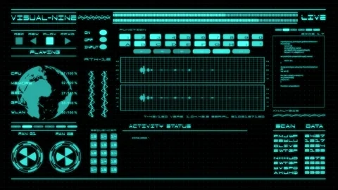 Sci-Fi Hud Screen Stock Footage 167152957