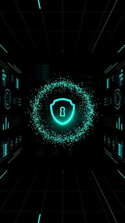 Sci fi HUD Target with Digital Scanning Animation. Stock Footage 317302849
