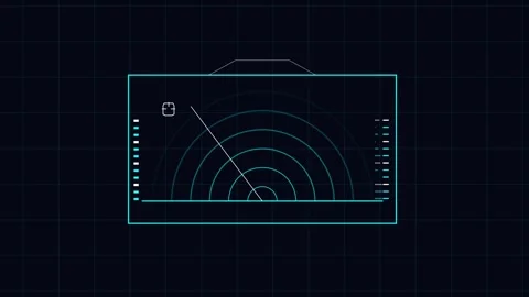 Sci-fi HUD Weapon Interface Graphic with Digital Elements Stock Footage 345464743