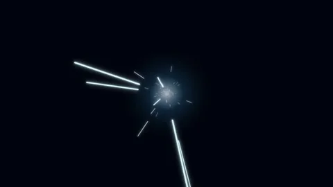 Sci-fi hyperspace warp speed jump with glowing blue light streaks Stock Footage 336349677