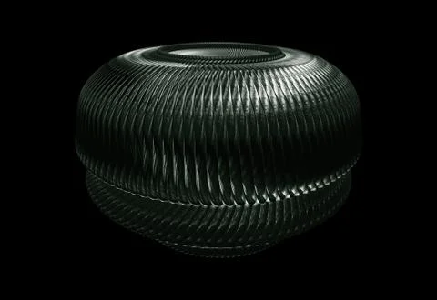 Sci-Fi Industrial Element Isolated On Black Background, Futuristic Concept 스톡 일러스트