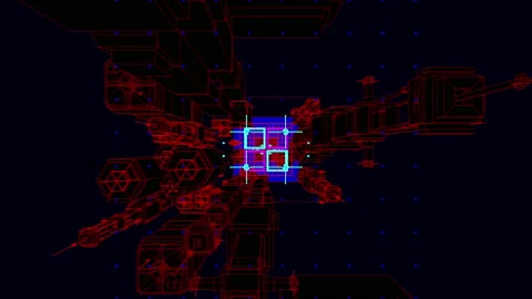 Sci Fi Industrial Vj Loop Space Tunnel Stock Footage 142557112