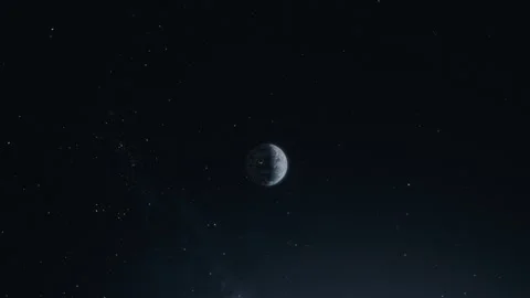 Sci-fi inspired animation of Earth with a dramatic cosmic backdrop Stock Footage 300509349