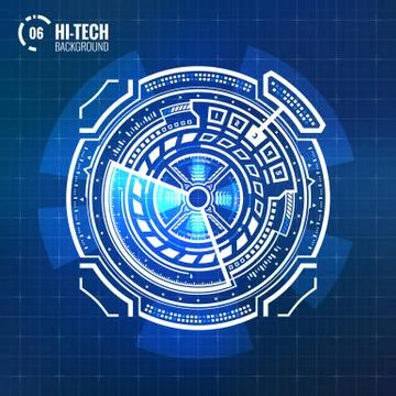Sci-Fi interface element Stock Illustration