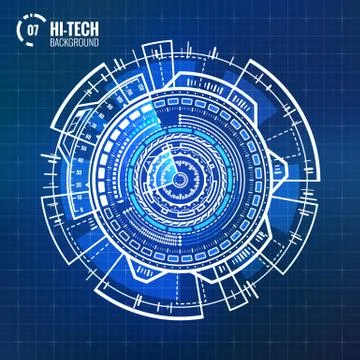 Sci-Fi interface element Stock Illustration