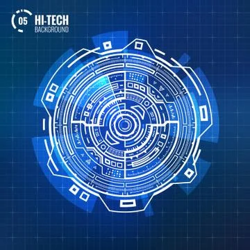 Sci-Fi interface element Stock Illustration