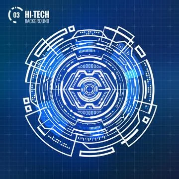 Sci-Fi interface element Stock Illustration