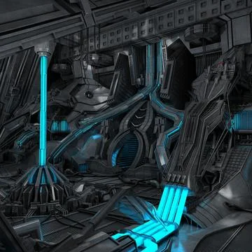 Sci-Fi Interior 3D Model