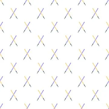 Sci fi laser swords seamless pattern Stock Illustration