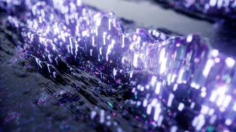 The sci-fi light beam flows in the space and plays in a loop. Stock Footage 314413220