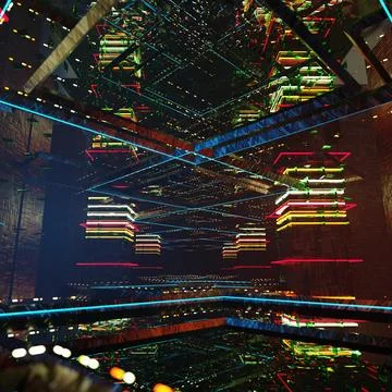 Sci fi Light Building Stock Photos