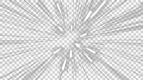 Sci-fi light speed lines effect with a transparent background. Stock Illustration