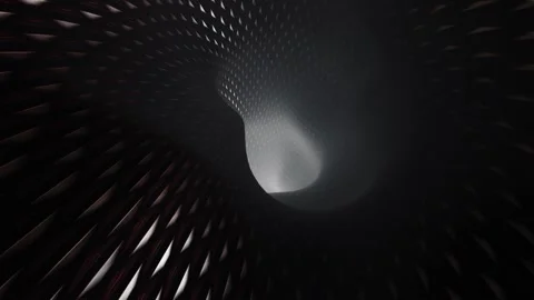 Sci-Fi Light Tunnel, 3D Tunnel VOrtex, Seamless VJ Loop Stock Footage 255572238