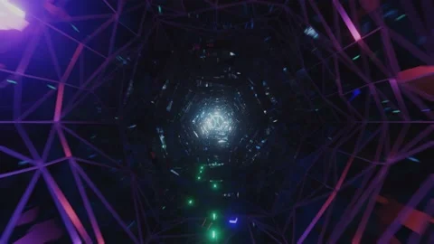 Sci-fi Lightning tunnel, 4k loop. 스톡 동영상 169256613