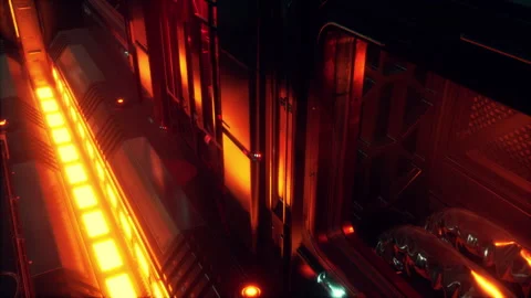 Sci fi looking dark and moody Video stock 236844198