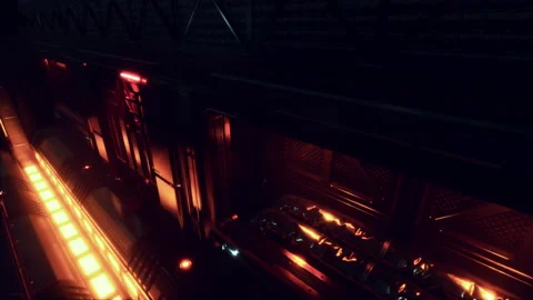 Sci fi looking dark and moody Stock Footage 239420832